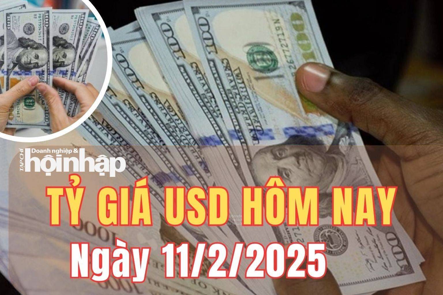 Tỷ giá USD hôm nay 11/2/2025: Đồng USD trong nước và thế giới tăng