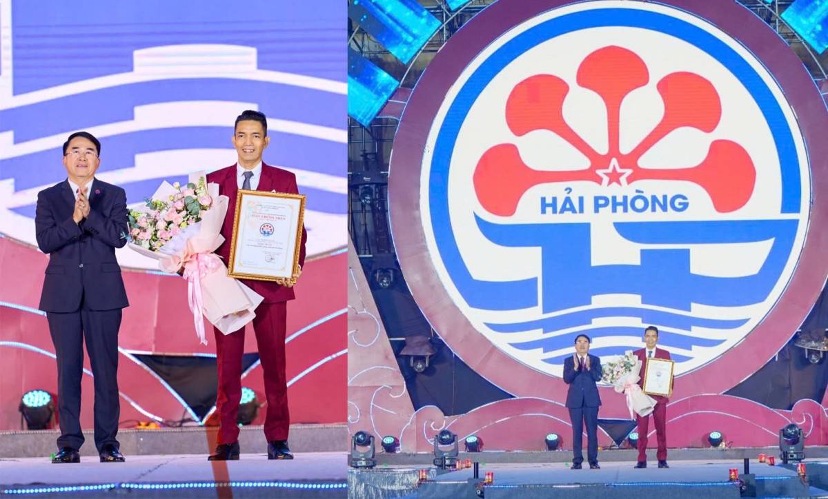 Nhà thiết kế Nguyễn Văn Ngát – Giám đốc Công ty TNHH Thiết kế - Quảng cáo Thiết kế mới, Thành viên Hội Quảng cáo TP. Hồ Chí Minh đã giành giải Nhất cuộc thi sáng tác logo biểu tượng cho TP. Hải Phòng.  Nhà thiết kế Nguyễn Văn Ngát – Giám đốc Công ty TNHH Thiết kế - Quảng cáo Thiết kế mới, Thành viên Hội Quảng cáo TP. Hồ Chí Minh đã giành giải Nhất cuộc thi sáng tác logo biểu tượng cho TP. Hải Phòng.