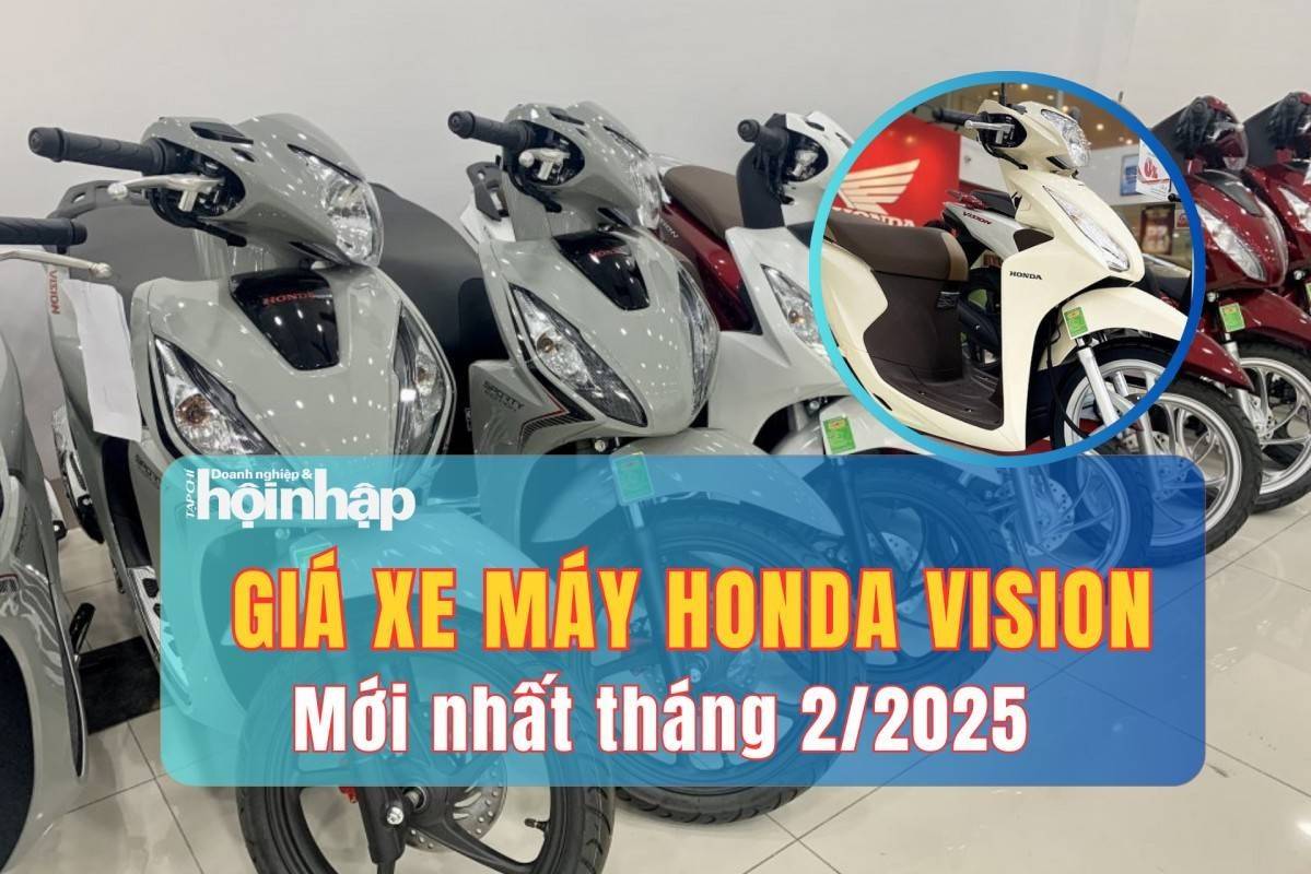 Giá xe máy Honda Vision mới nhất tháng 2/2025, giá xe Vision bản tiêu chuẩn từ 31 triệu đồng