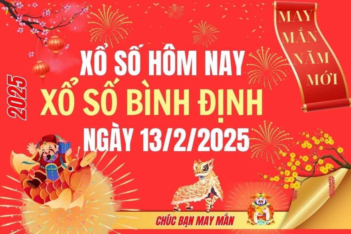 XSBDI 13/2, Kết quả xổ số Bình Định hôm nay 13/2/2025, Trực tiếp XSBDI ngày 13 tháng 2