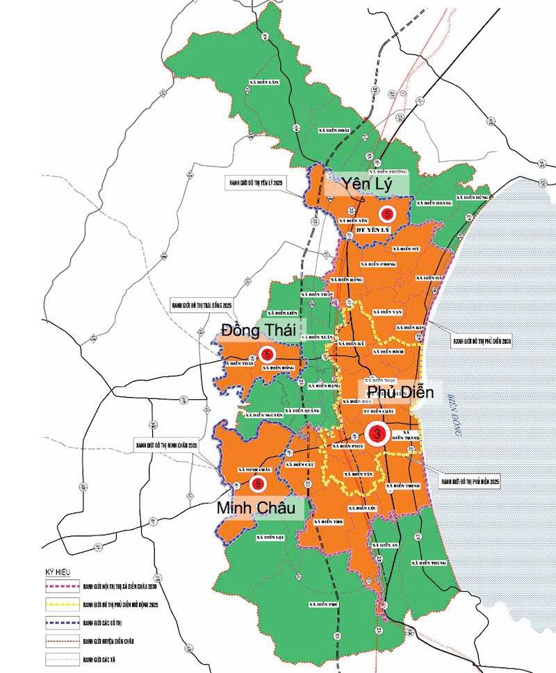 Quy hoạch phát triển 4 đô thị của huyện Diễn Châu