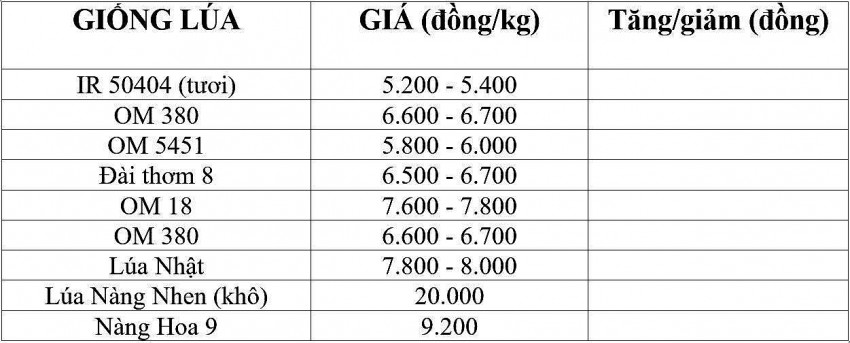 giá lúa gạo giá lúa gạo