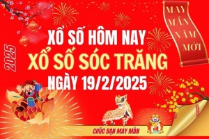 XSST 19/2, Kết quả xổ số Sóc Trăng hôm nay 19/2/2025, Trực tiếp XSST ngày 19 tháng 2