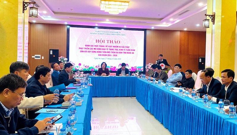 Sở NN&PTNT Nghệ An tổ chức Hội thảo đánh giá thực trạng, đề xuất nhiệm vụ, giải pháp phát triển các mô hình kinh tế trang trại, kinh tế tuần hoàn gắn với xây dựng nông thôn mới trên địa bàn tỉnh giai đoạn 2024 - 2030.