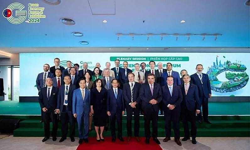 Phiên họp cấp cao Diễn đàn và Triển lãm kinh tế xanh (GEFE) vào tháng 10/2024. (Nguồn: BTC)