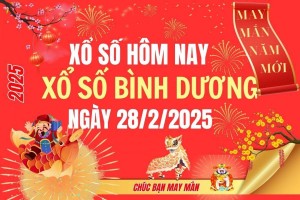 XSBD 28/2, Kết quả xổ số Bình Dương hôm nay 28/2/2025, Trực tiếp XSBD ngày 28 tháng 2