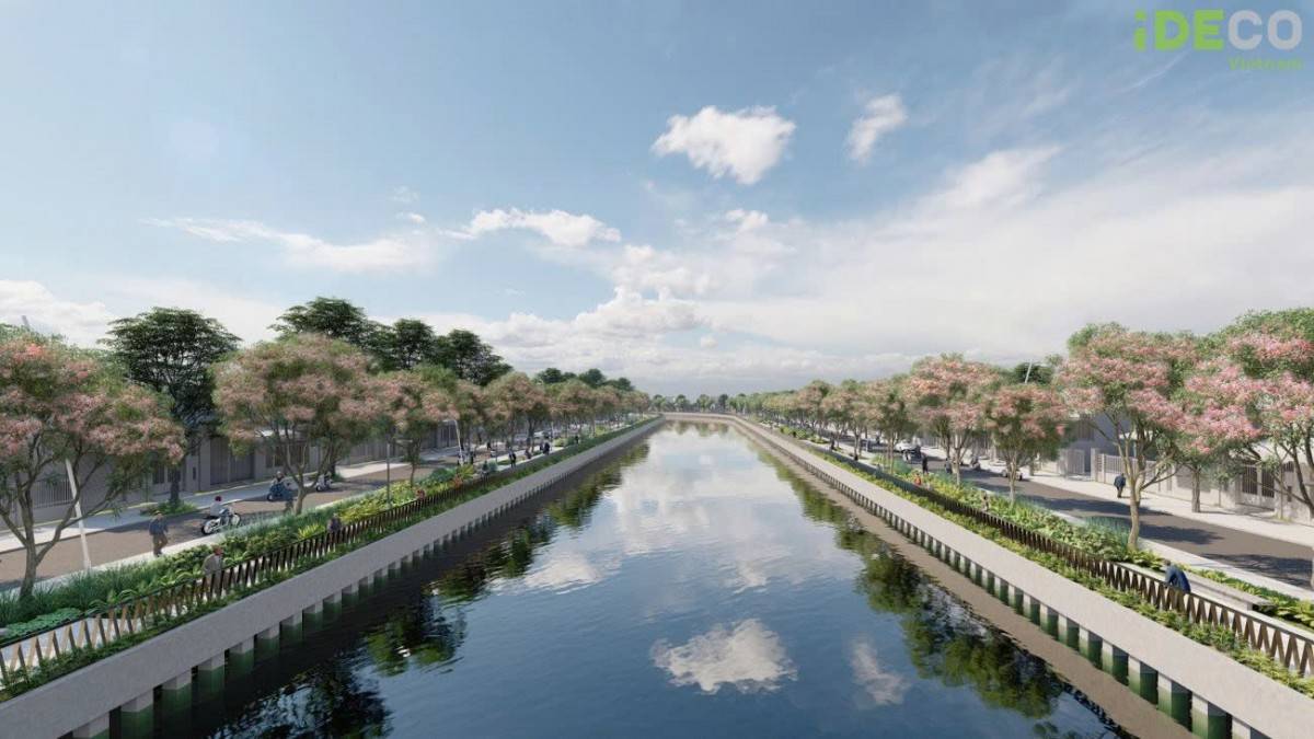 Phối cảnh rạch Xuyên Tâm sau khi cải tạo. Ảnh: Ban hạ tầng đô thị