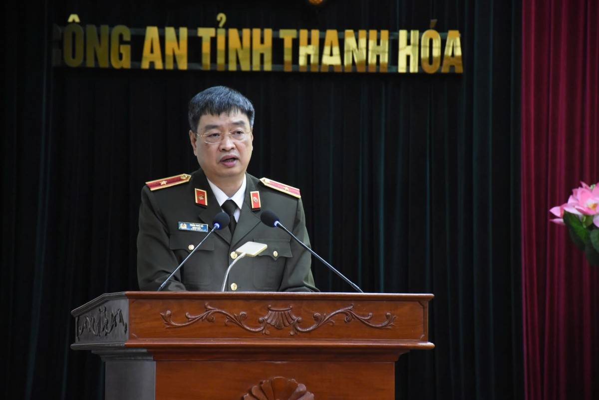 1.	Thiếu tướng Trần Phú Hà, Giám đốc Công an tỉnh phát biểu tại buổi lễ