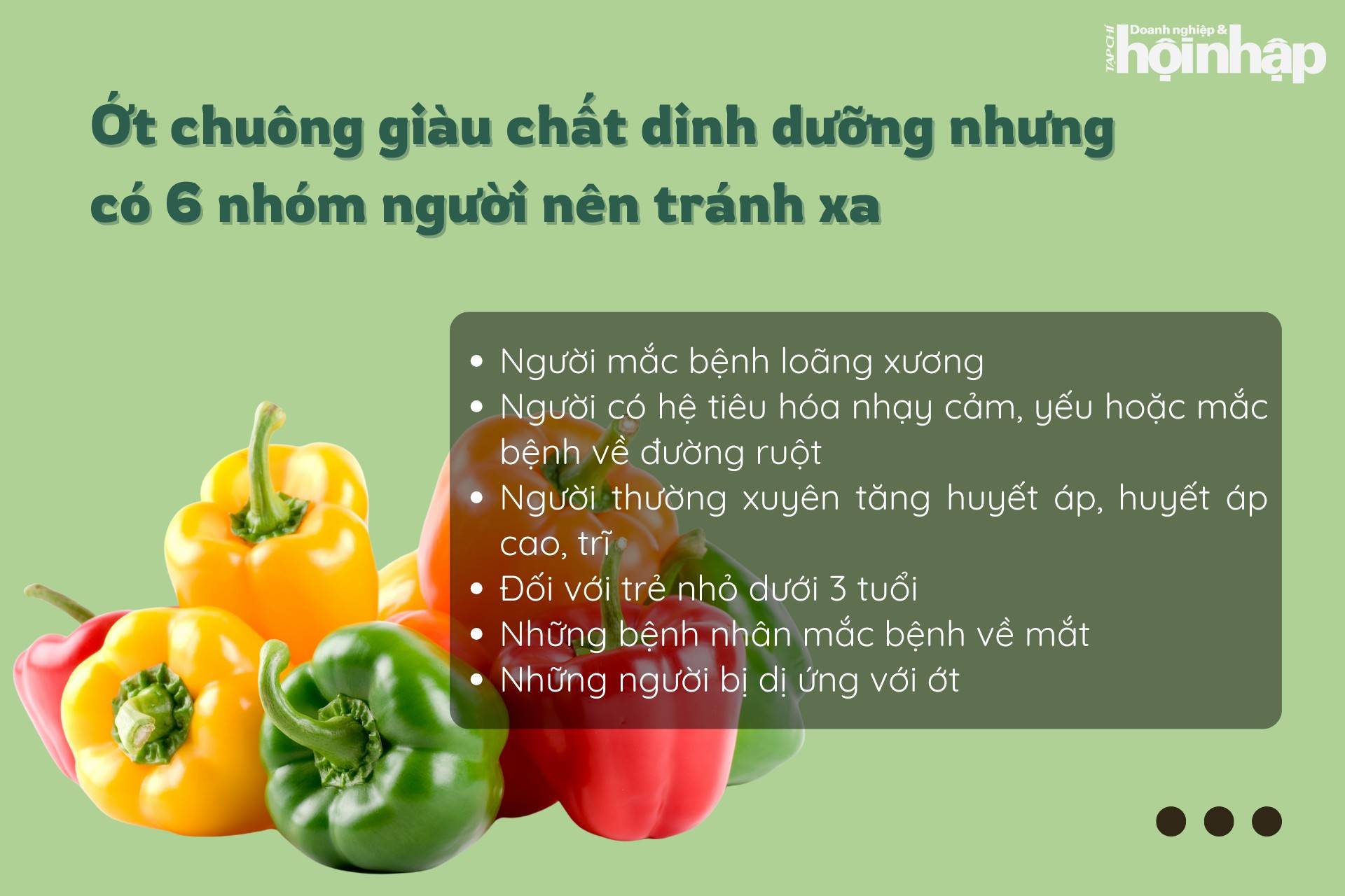 6 nhóm người không nên ăn ớt chuông