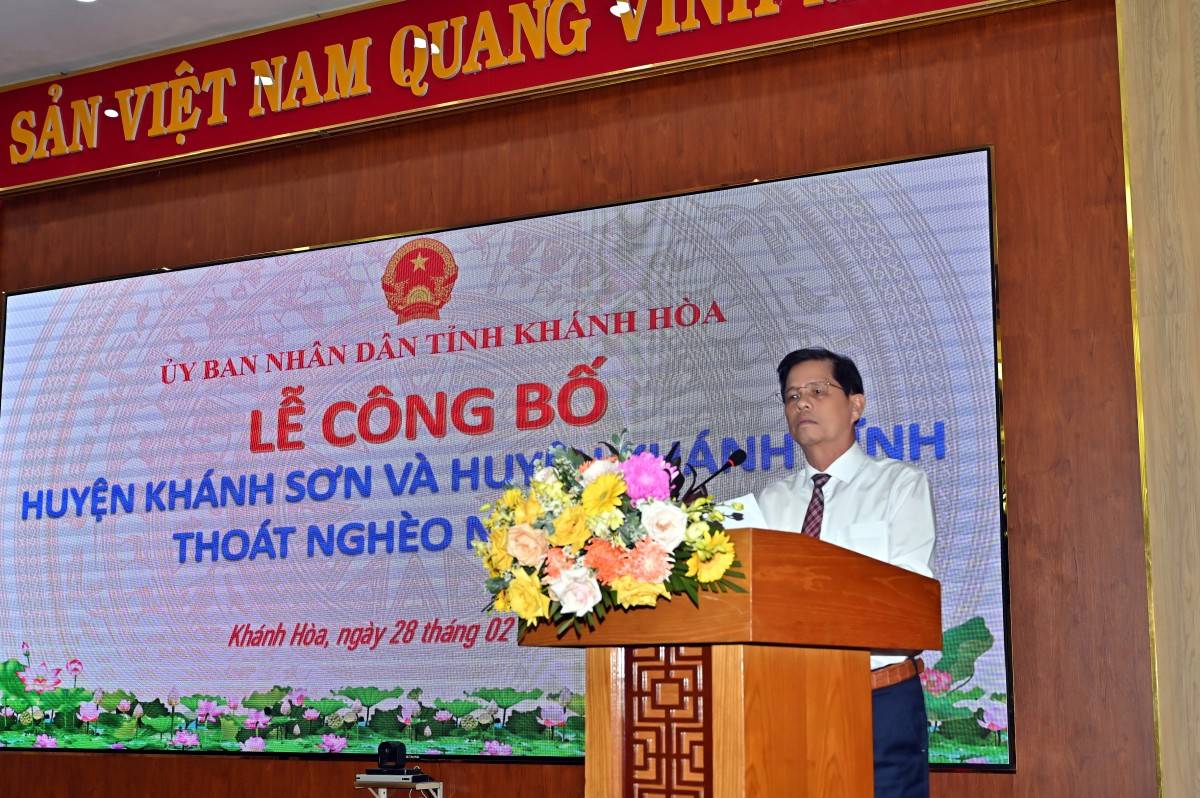 Khánh Hòa công bố Quyết định huyện Khánh Sơn và huyện Khánh Vĩnh thoát nghèo năm 2025