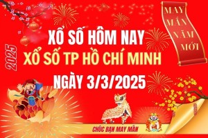 XSHCM 3/3, Kết quả xổ số Hồ Chí Minh hôm nay 3/3/2025, Trực tiếp XSHCM ngày 3 tháng 3