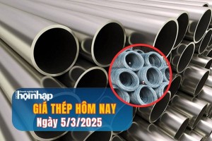 Giá thép hôm nay 5/3: Giá thép trong nước  và quốc tế đồng loạt giảm