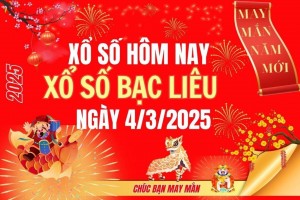 XSBL 4/3, Kết quả xổ số Bạc Liêu hôm nay 4/3/2025, Trực tiếp XSBL ngày 4 tháng 3