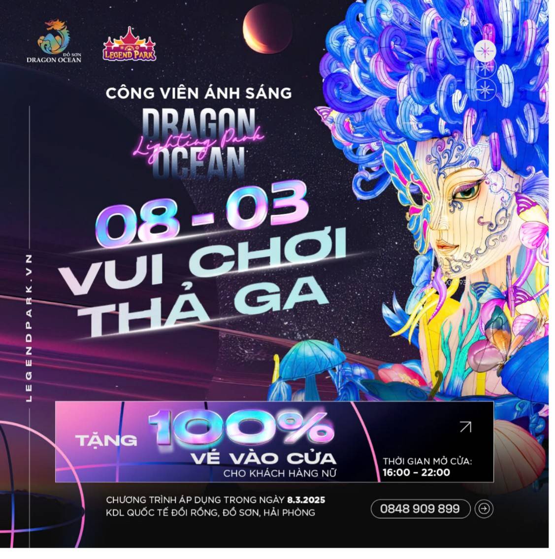 Chương trình quà tặng đặc biệt dành cho phái nữ tại Dragon Ocean Lighting Park Chương trình quà tặng đặc biệt dành cho phái nữ tại Dragon Ocean Lighting Park