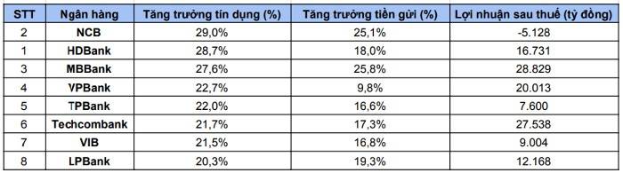 Mục tiêu tăng trưởng tín dụng của các ngân hàng năm 2025 ra sao?
