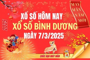 XSBD 7/3, Kết quả xổ số Bình Dương hôm nay 7/3/2025, Trực tiếp XSBD ngày 7 tháng 3