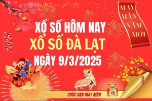 XSDL 9/3, Kết quả xổ số Đà Lạt hôm nay 9/3/2025, Trực tiếp XSDL ngày 9 tháng 3