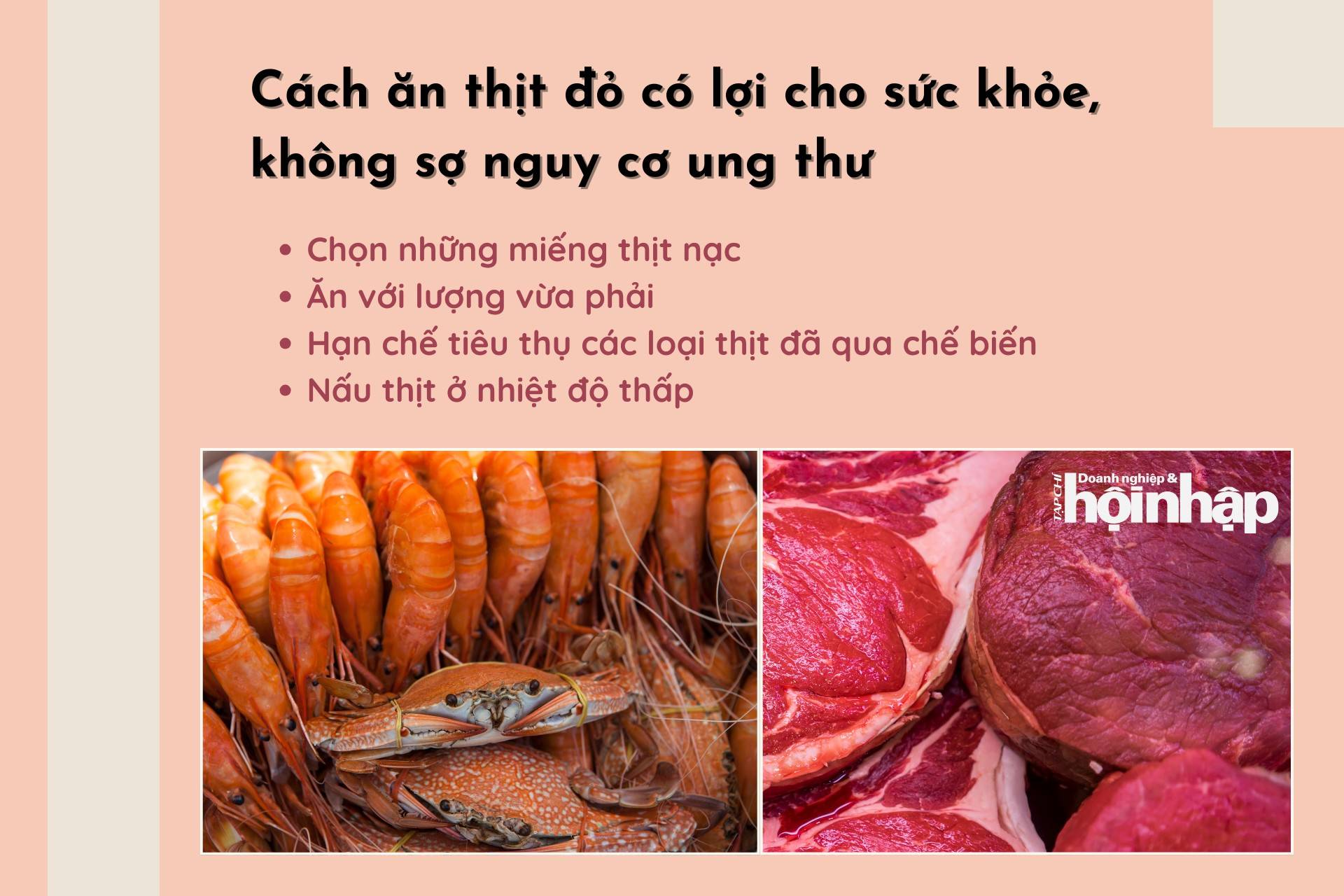 Cách ăn thịt đỏ có lợi cho sức khỏe, không sợ nguy cơ ung thư Cách ăn thịt đỏ có lợi cho sức khỏe, không sợ nguy cơ ung thư