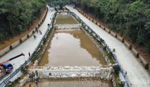 Gấp rút hoàn thành cảnh quan Đền Giếng trước ngày Giỗ Tổ Hùng Vương