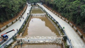 Gấp rút hoàn thành cảnh quan Đền Giếng trước ngày Giỗ Tổ Hùng Vương