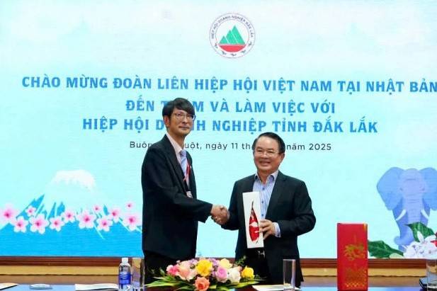 Kết nối hợp tác giữa Hiệp hội Doanh nghiệp tỉnh Đắk Lắk và đoàn Liên hiệp Hội người Việt Nam tại Nhật Bản