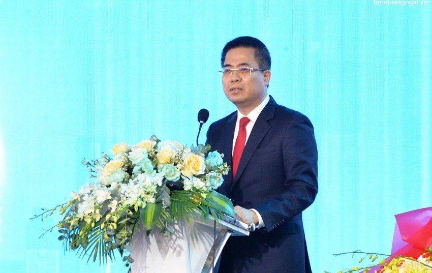 Chủ tịch UBND tỉnh Nguyễn Hoàng Giang phát biểu tại lễ động thổ dự án.