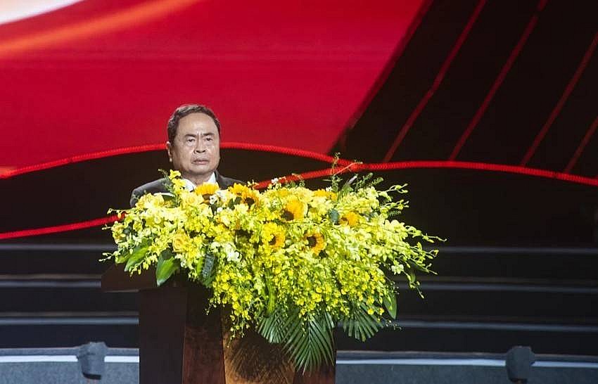 Ủy viên Bộ Chính trị, Chủ tịch Quốc hội Trần Thanh Mẫn phát biểu tại lễ kỷ niệm. Ủy viên Bộ Chính trị, Chủ tịch Quốc hội Trần Thanh Mẫn phát biểu tại lễ kỷ niệm.