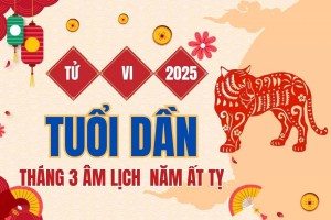 Tử vi tuổi Dần tháng 3 năm 2025: Vận trình khá ổn định, công việc tiến triển đều đều, tốt đẹp