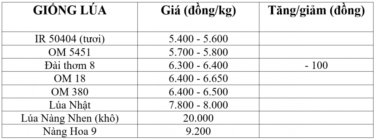 giá lúa gạo giá lúa gạo