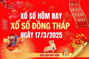 XSDT 17/3, Kết quả xổ số Đồng Tháp hôm nay 17/3/2025, Trực tiếp XSDT ngày 17 tháng 3