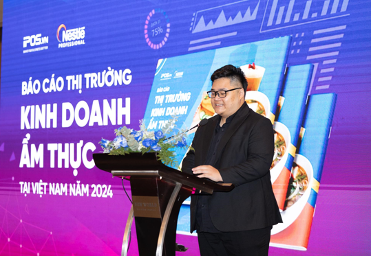 Phát biểu tại hội thảo, ông Lê Quang Long - Đại diện Nestlé Professional cho biết:  iPOS.vn và Nestlé Professional công bố Báo cáo thị trường Kinh doanh Ẩm thực tại Việt Nam năm 2024