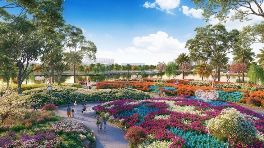  Sun Group kiến tạo môi trường sống xanh với 200 ha cảnh quan, cây xanh, mặt nước cho cư dân (Ảnh phối cảnh minh họa)