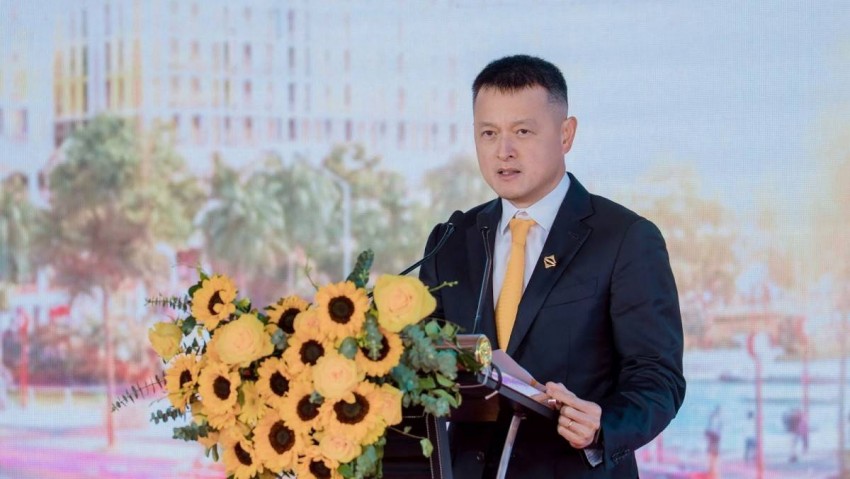  Ông Đặng Minh Trường, Chủ tịch HĐQT Tập đoàn Sun Group phát biểu tại Lễ khởi công.