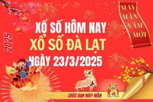 XSDL 23/3, Kết quả xổ số Đà Lạt hôm nay 23/3/2025, Trực tiếp XSDL ngày 23 tháng 3