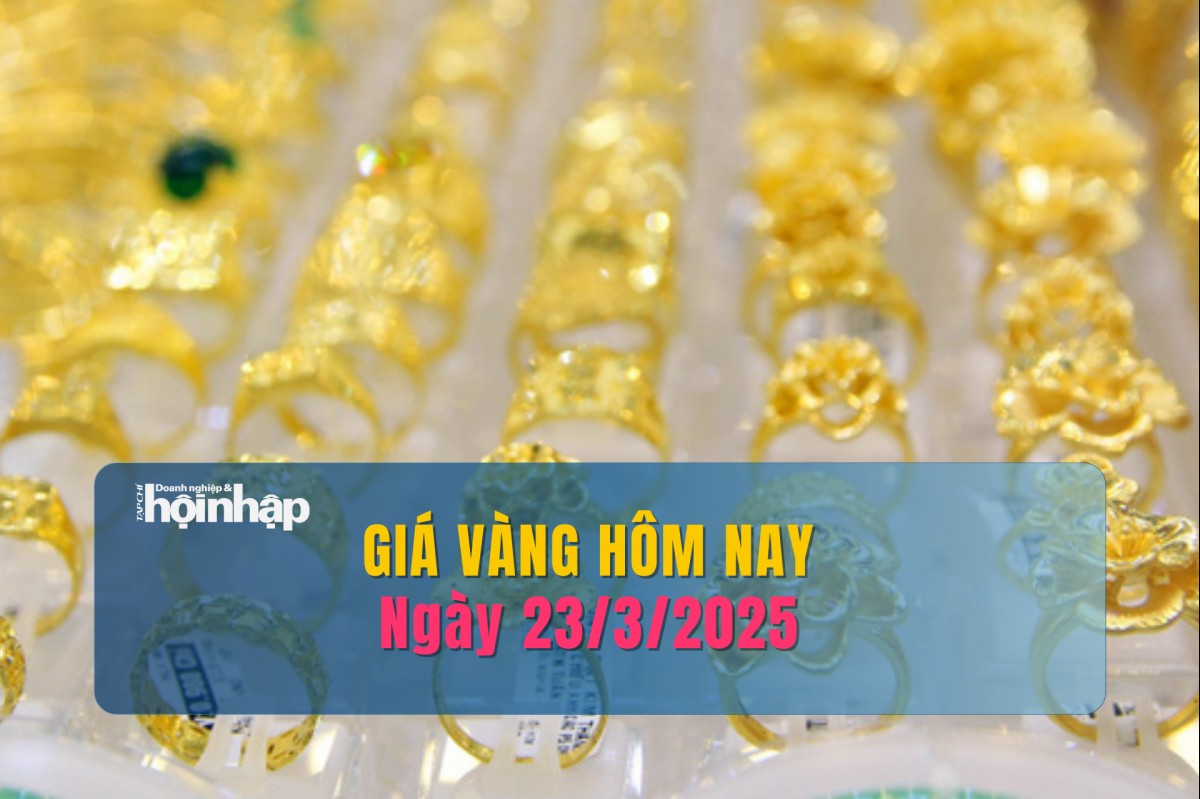 Giá vàng hôm nay 23/3: Vàng nhẫn tròn trơn tiếp đà "trượt dốc"