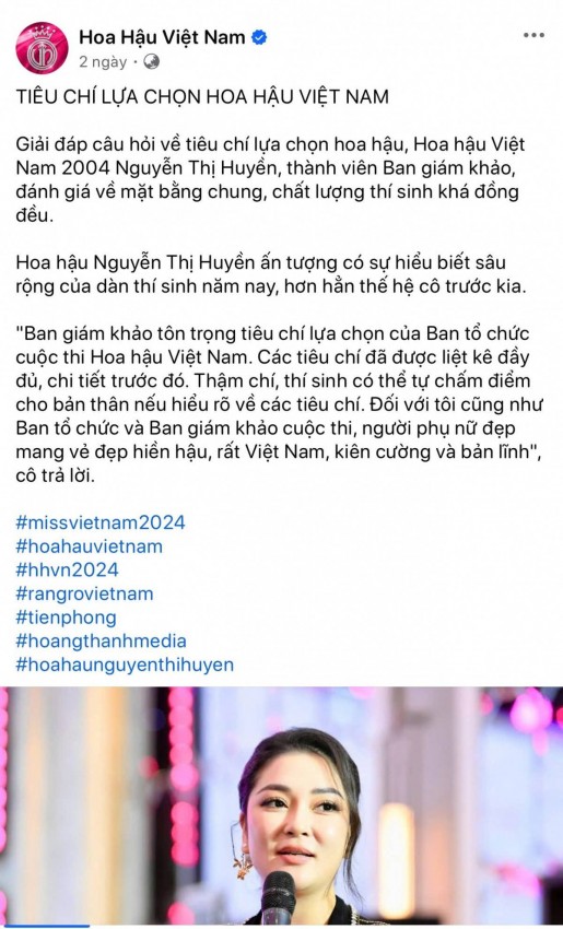 Chưa rõ lý do Á hậu Đào Hiền bị loại tại vòng sơ khảo Hoa hậu Việt Nam 2024 Chưa rõ lý do Á hậu Đào Hiền dừng lại ở vòng sơ khảo Hoa hậu Việt Nam 2024