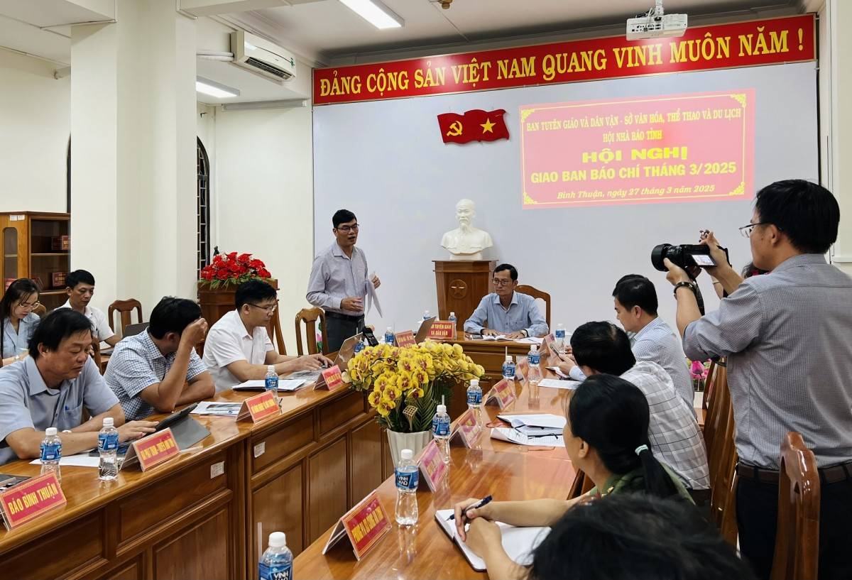 Bình Thuận tổ chức Hội nghị giao ban báo chí tháng 3/2025