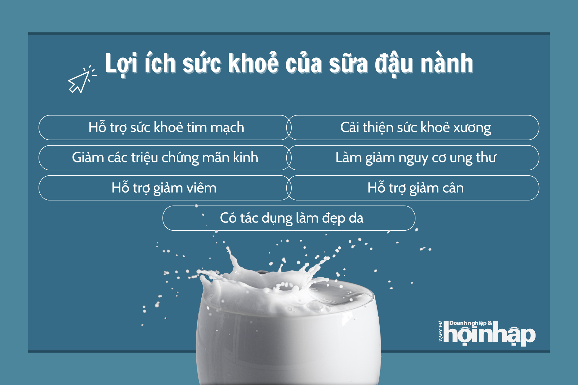 7 lợi ích tuyệt vời của sữa đậu nành với sức khoẻ