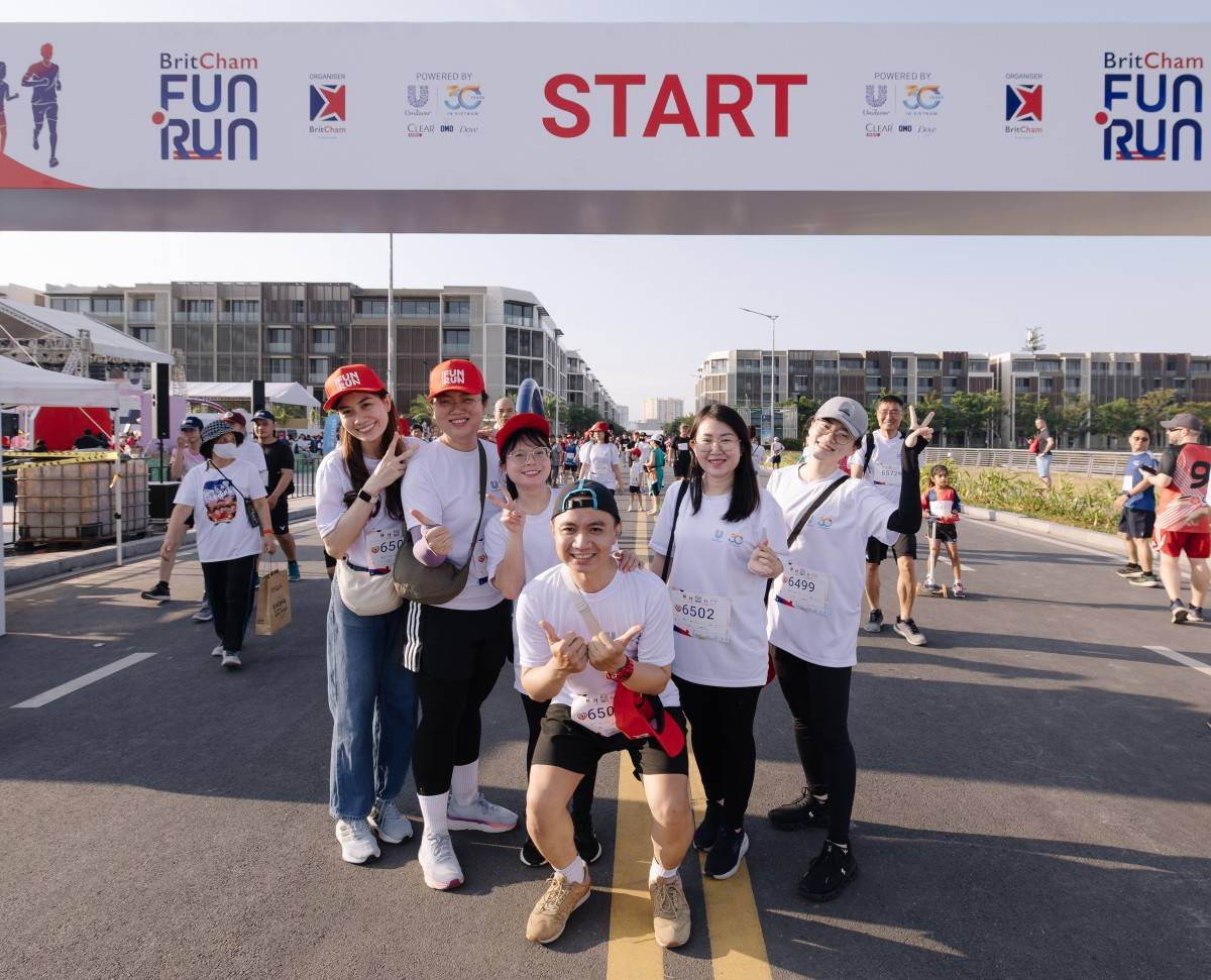 Không khí vui vẻ tại BritCham Fun Run 2025