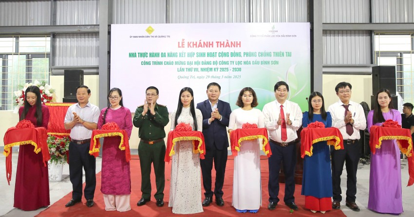 BSR khánh thành Nhà thực hành đa năng kết hợp phòng chống thiên tai tại Quảng Trị