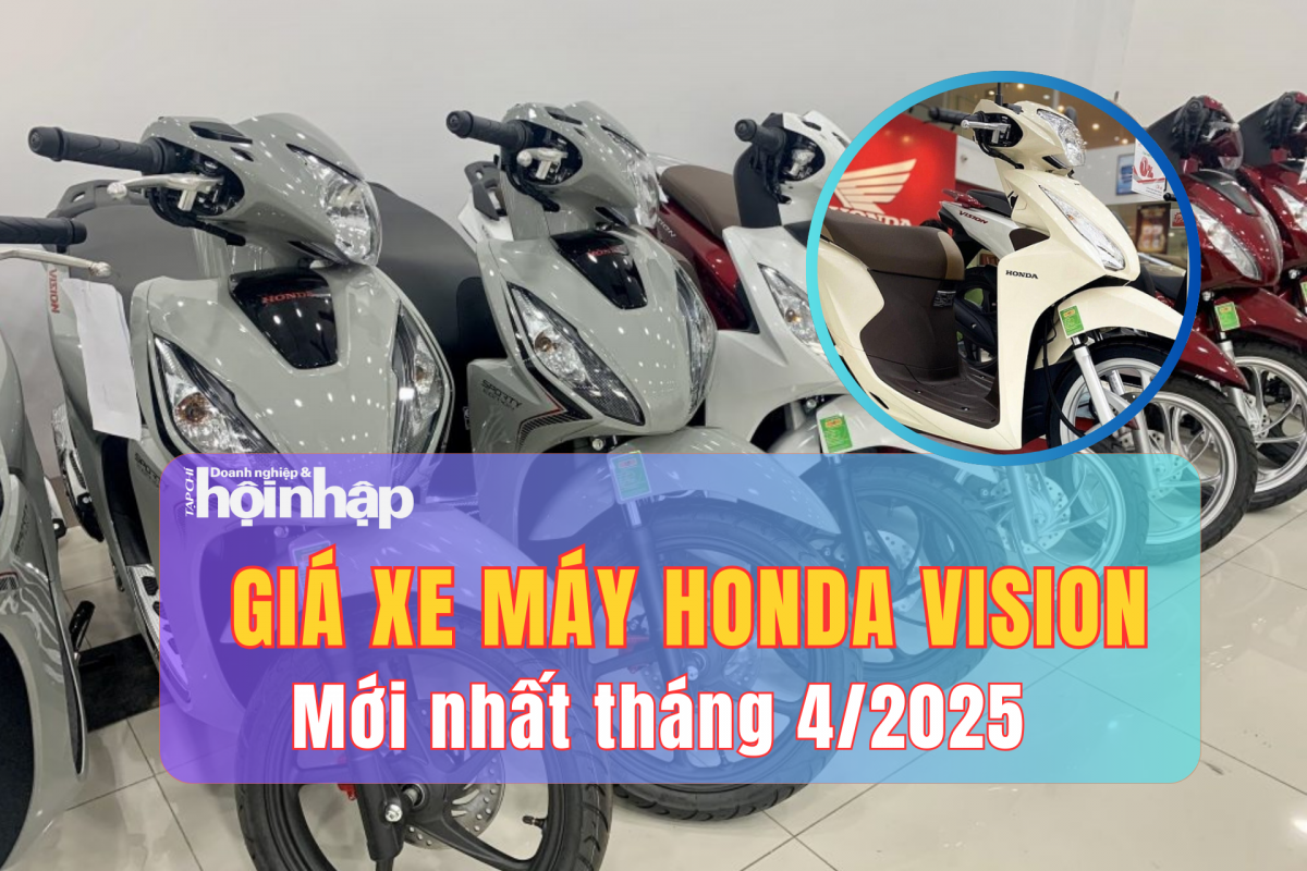 Giá xe máy Honda Vision mới nhất tháng 4/2025, giá xe Vision bản tiêu chuẩn từ 31 triệu đồng
