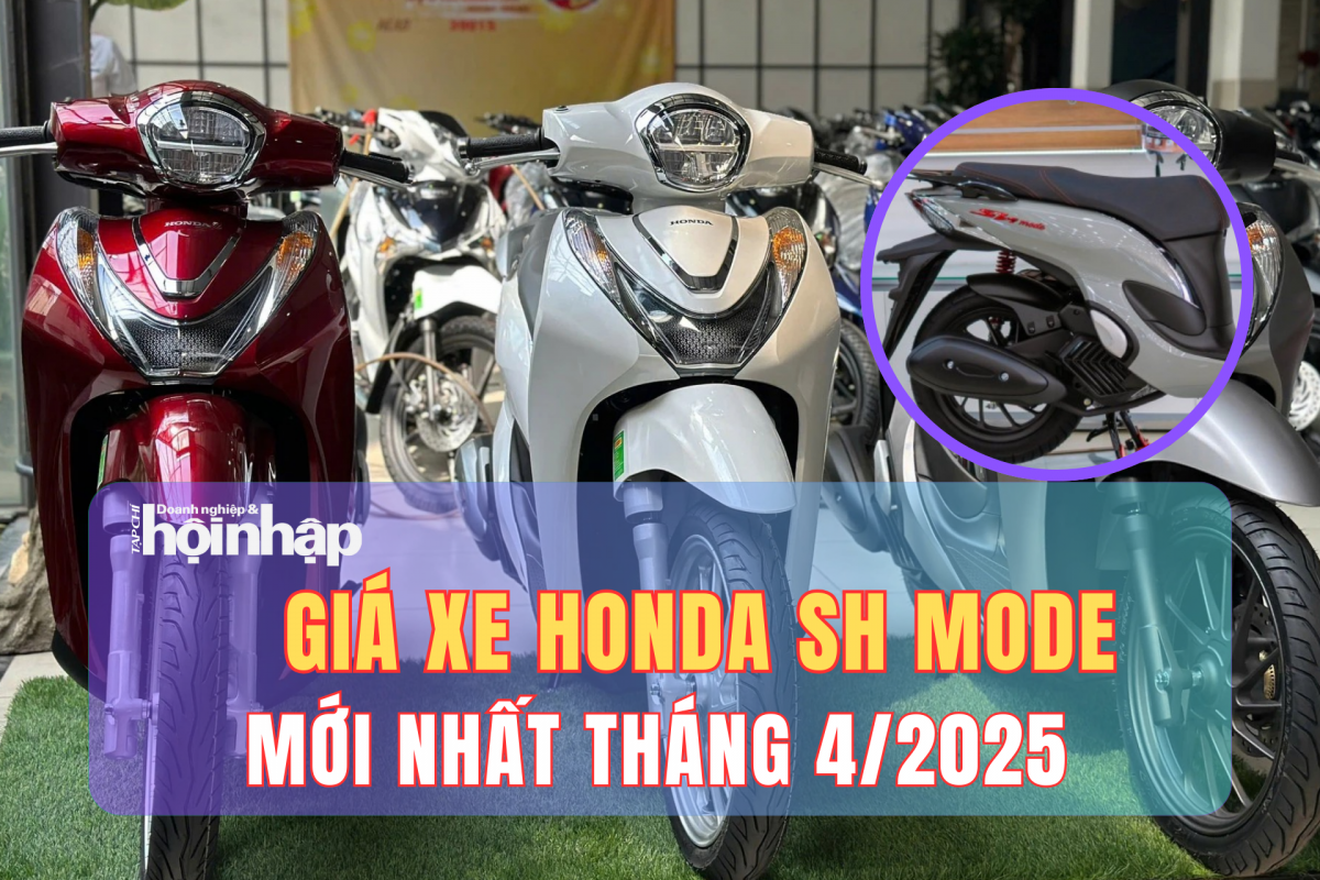 Giá xe máy Honda SH Mode mới nhất tháng 4/2025, giá xe SH Mode bản tiêu chuẩn từ 57 triệu đồng