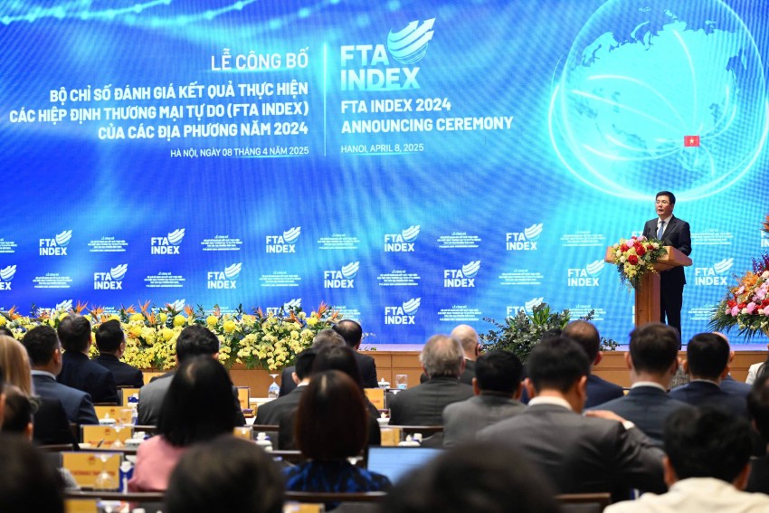 Bộ trưởng Bộ Công Thương phát biểu tại Lễ công bố Bộ chỉ số đánh giá kết quả thực hiện các Hiệp định thương mại tự do (FTA Index) của các địa phương năm 2024