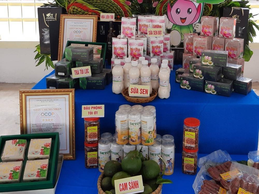 Sản phẩm OCOP tỉnh Đồng Tháp. Nguồn: DTO