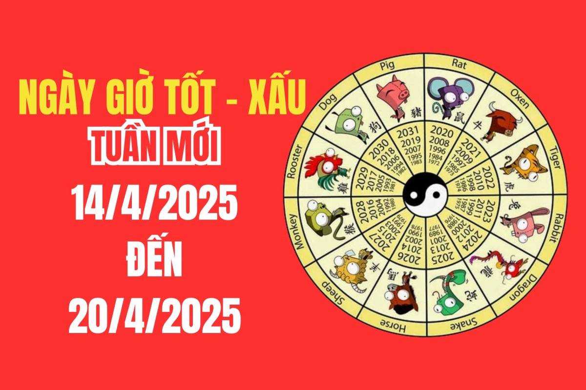 xem ngày giờ tốt xấu tuần mới từ 14/4 - 20/4/2025