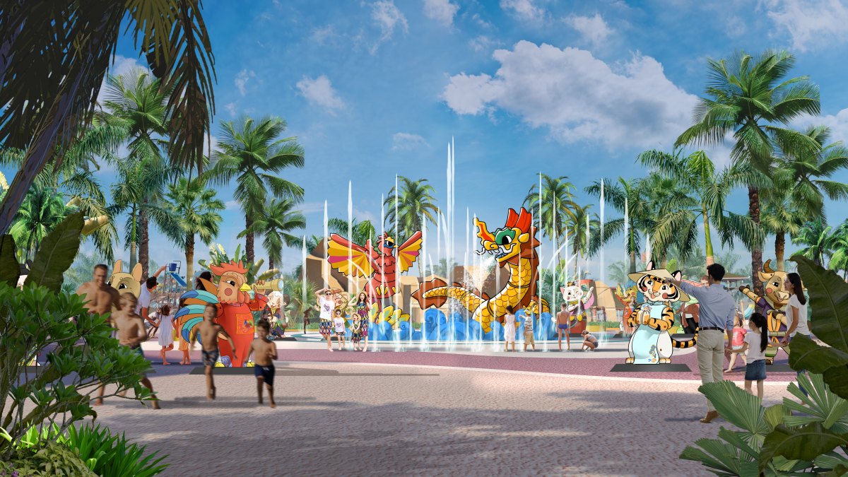 Chủ đề Múa rối nước thấm đẫm trong kiến trúc Công viên nước Hà Nam