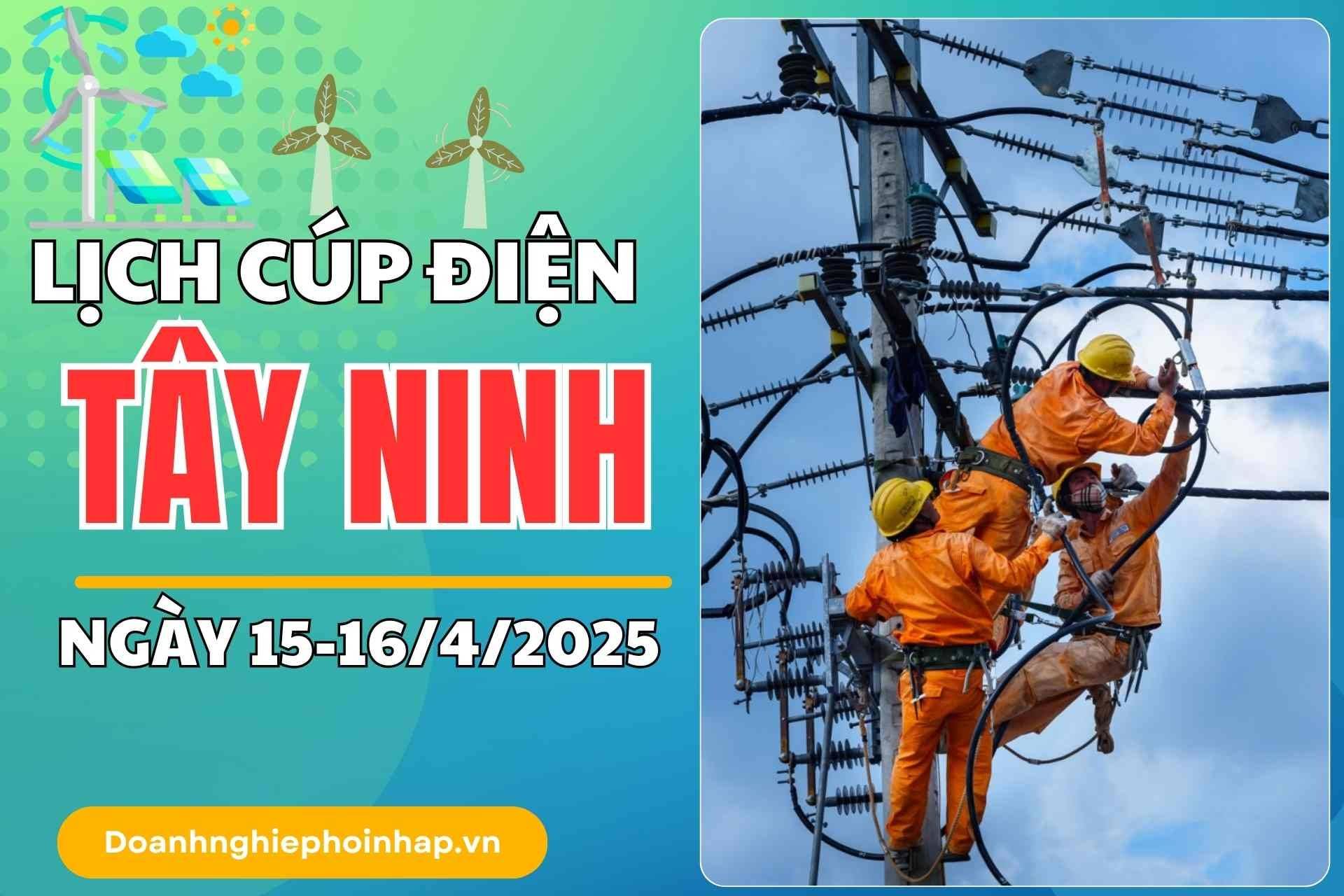 Lịch cúp điện Tiền Giang từ ngày 14–17/4/2025 mới nhất hôm nay