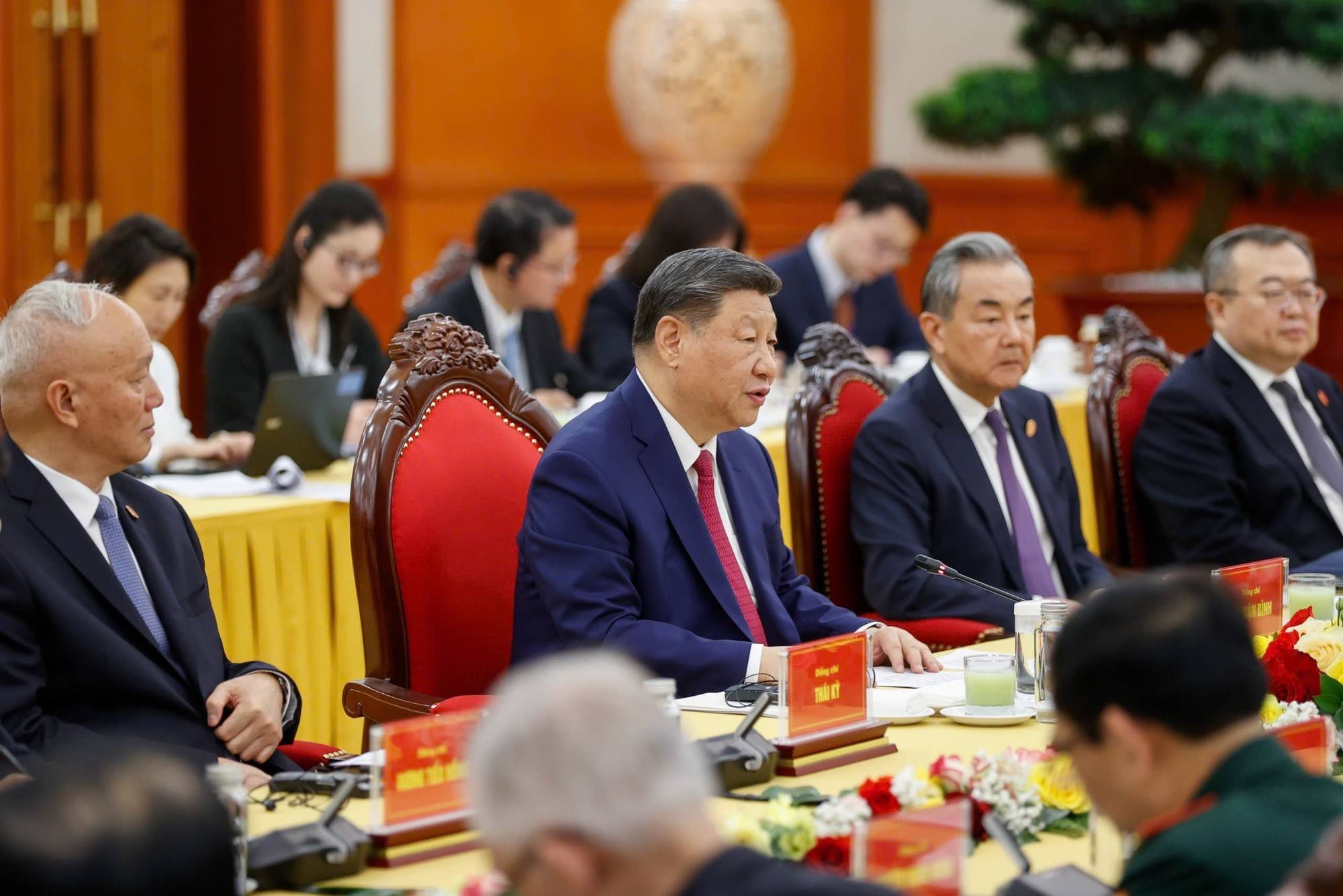 Tổng Bí thư, Chủ tịch nước Trung Quốc Tập Cận Bình đánh giá cao những thành tựu to lớn và kết quả quan trọng của các biện pháp cải cách mạnh mẽ đã được Đảng, Nhà nước Việt Nam thực hiện thời gian qua - Ảnh: VGP/Nhật Bắc