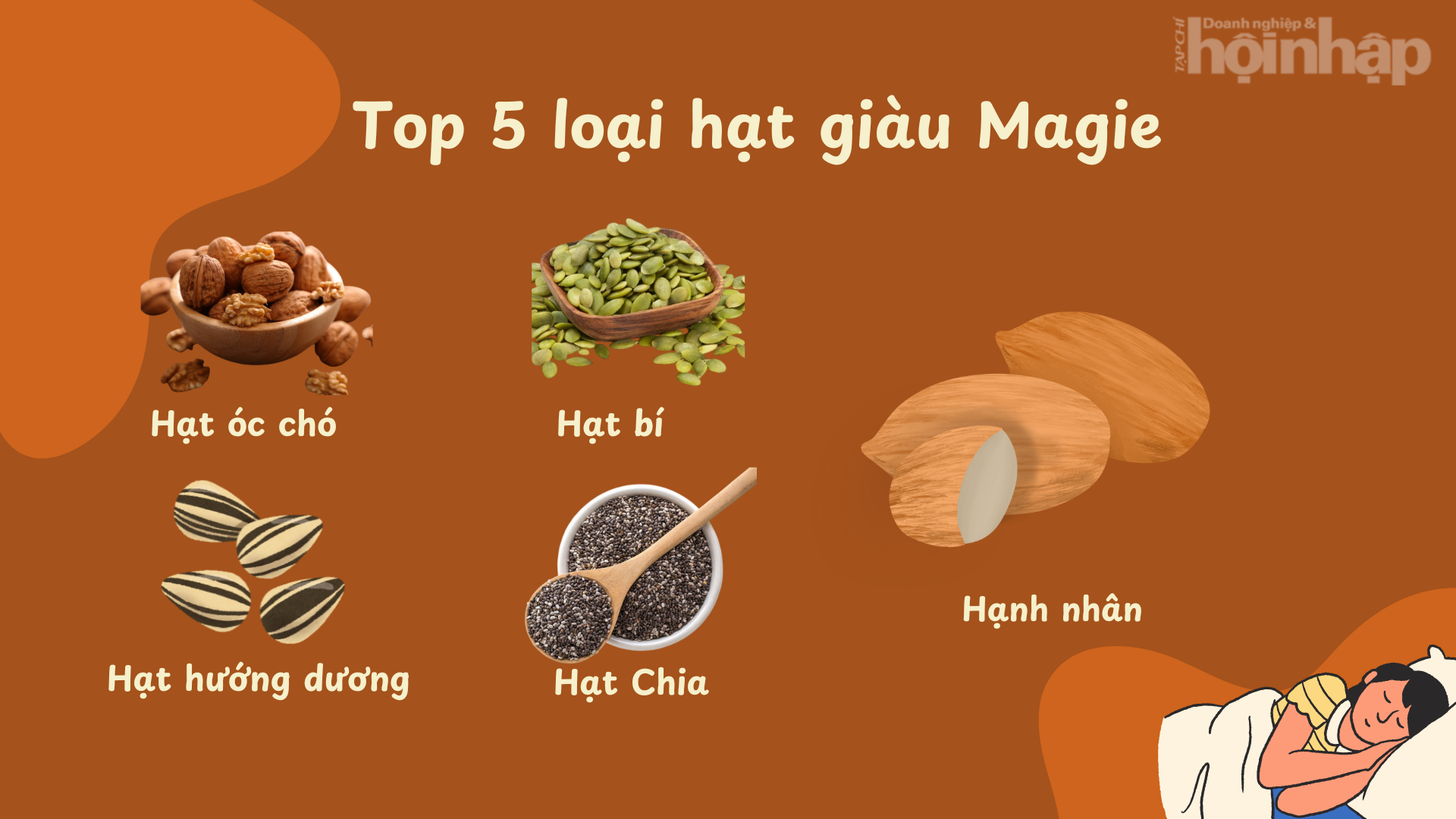Các loại hạt giàu magie nên ăn thường xuyên giúp ngủ ngon