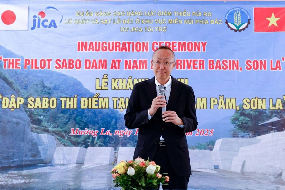 Khánh thành đập Sabo đầu tiên ở Sơn La Khánh thành đập Sabo đầu tiên ở Sơn La